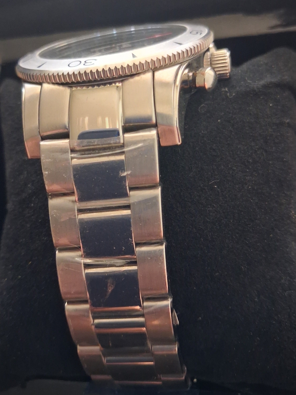 Saks Fifth Avenue Stainless Steel Automatic Watch - Black Dial. NEW - Picture 5 of 15